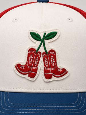 Americana Cherry Boots Mesh Trucker Hat