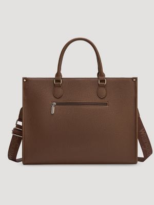 Cowhide Print Laptop Tote