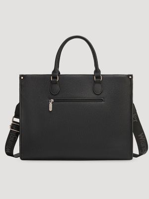 Cow Print Side Computer Tote