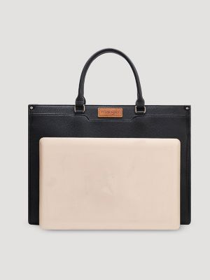 Cow Print Side Computer Tote