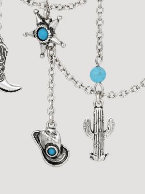 Cowgirls Charm Pin in Silver