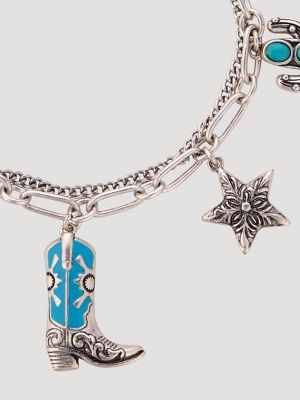 Western Charm Bracelet:Silver:One Size alternative view