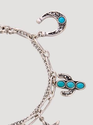 Western Charm Bracelet:Silver:One Size alternative view 2