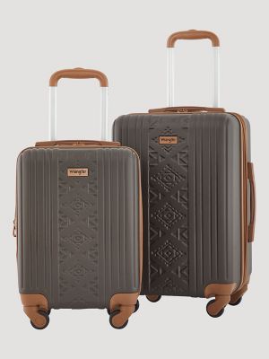 Expandable Hardside Spinner Luggage Set (2-Piece) in Chocolate Brown