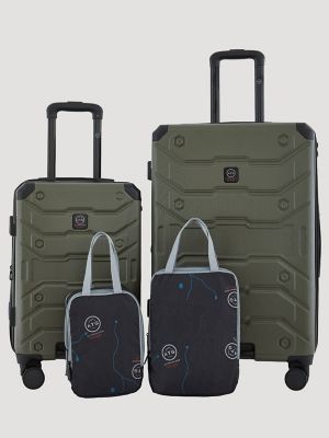 ATG Hardside Set with Packing Cubes (4-Piece) in Winter Moss/Black