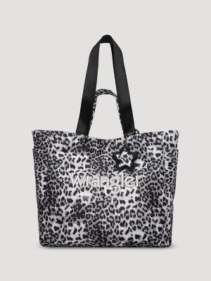 Leopard Print Canvas Tote from Wrangler - $64.99