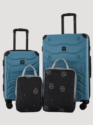 ATG Hardside Set with Packing Cubes (4-Piece) in Storm Blue/Black