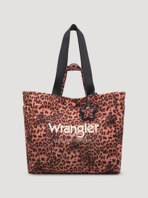 Leopard Print Canvas Tote from Wrangler - $64.99