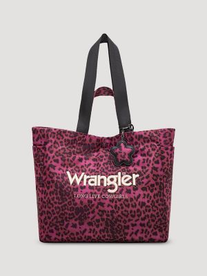 Leopard Print Canvas Tote from Wrangler - $64.99