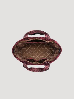 Leopard Print Canvas Tote:Red:One Size alternative view 4