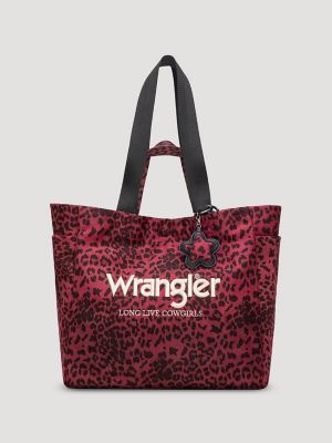 Leopard Print Canvas Tote from Wrangler - $64.99