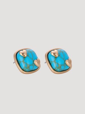 Turquoise Stone Earrings 3-Piece Set