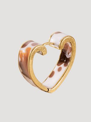 Wrangler Cow Print Heart Hoop Earrings — фото 2