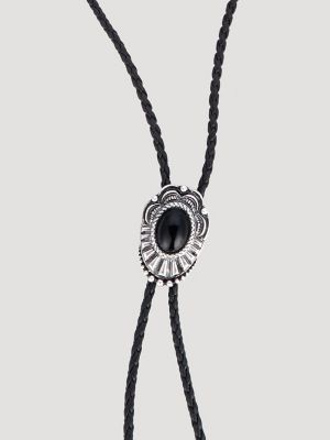 Cowboy Stone Bolo Tie Necklace