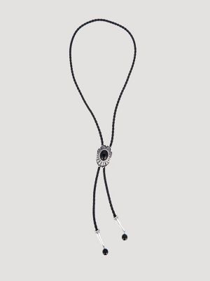 Cowboy Stone Bolo Tie Necklace
