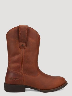 Men's Flint Roper Western Boot in Bridle Brown