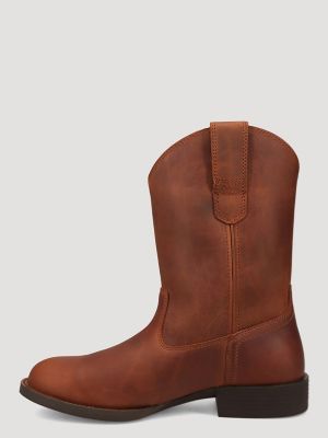 Men's Flint Roper Western Boot in Bridle Brown