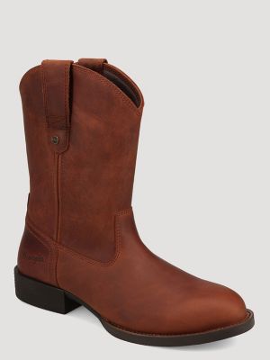 Men's Flint Roper Western Boot in Bridle Brown
