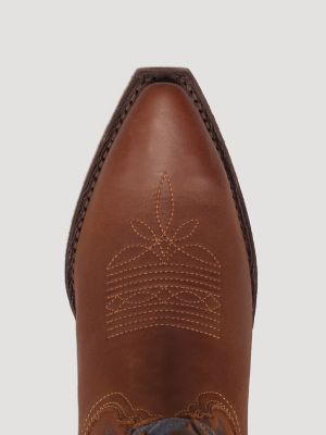 Women's Mavis Denim Snip-Toe Western Boot in Saddle Tan