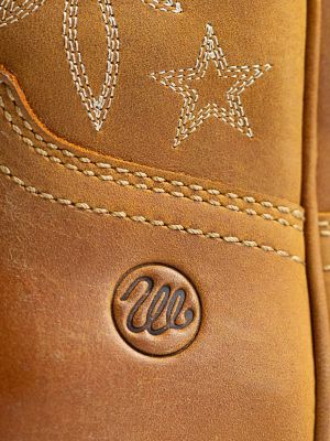 Women's Sallie Square-Toe Western Boot in Tan