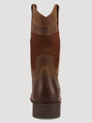 Men's Stockton Square-Toe Vented Western Boot in Bridle Brown