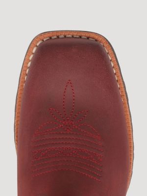 Women's Scarlet Square-Toe Western Boot in Wine