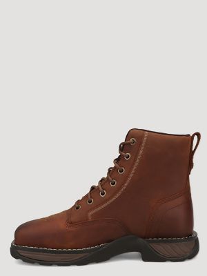 Women's Saylor Steel-Toe Lace-Up Work Boot in Brown