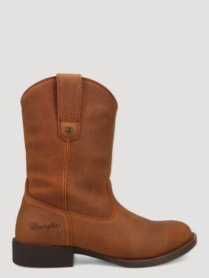 Men's Flint Roper Western Boot in Saddle Tan