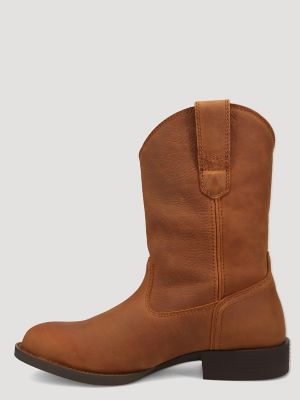 Men's Flint Roper Western Boot in Saddle Tan