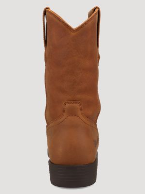 Men's Flint Roper Western Boot in Saddle Tan