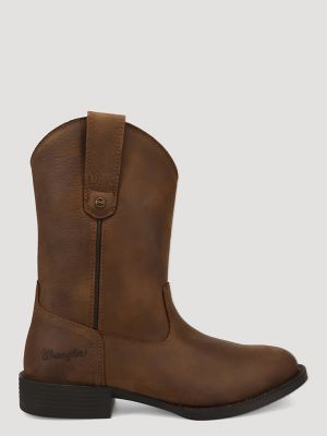 Men's Flint Roper Western Boot in Tobacco Brown