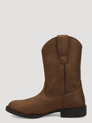 Men's Flint Roper Western Boot in Tobacco Brown