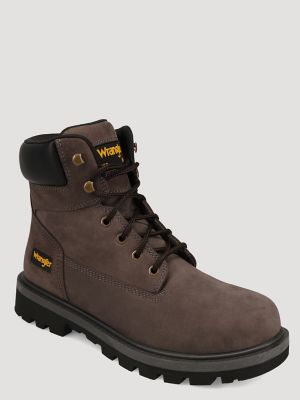 Men's Angus Lace-Up Work Boot in Grey main view