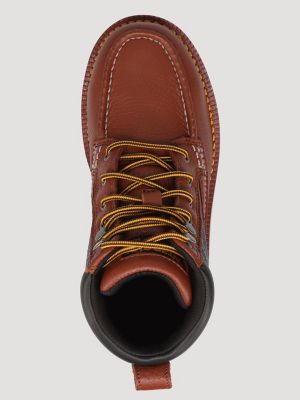 Women's Tessa Steel-Toe Denim Lace-Up Work Boot in Saddle Tan