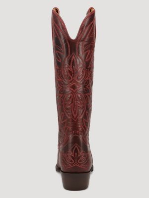 Women's Magnolia Snip-Toe Western Boot in Wine