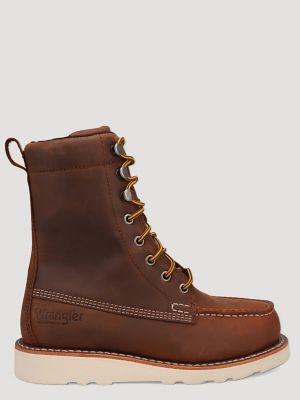 Women's Toni Steel-Toe Lace-Up Work Boot in Saddle Tan
