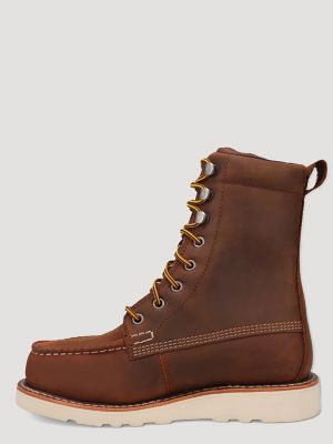 Women's Toni Steel-Toe Lace-Up Work Boot in Saddle Tan