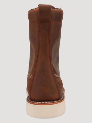 Women's Toni Steel-Toe Lace-Up Work Boot in Saddle Tan