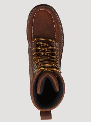 Women's Toni Steel-Toe Lace-Up Work Boot in Saddle Tan