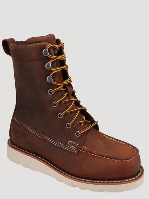 Women's Toni Steel-Toe Lace-Up Work Boot in Saddle Tan