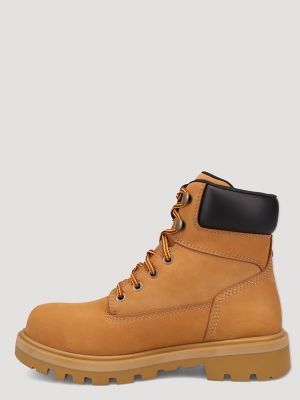 Women's Aubrey Steel-Toe Lace-Up Work Boot in Tan