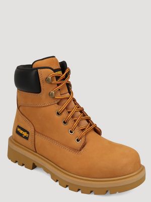 Women's Aubrey Steel-Toe Lace-Up Work Boot in Tan