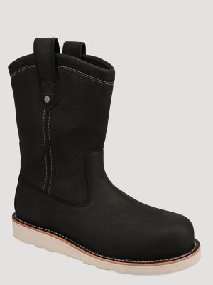 Men's Tex Steel-Toe Wedge Work Boot in Black main view