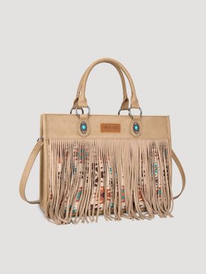 Suede Fringe Southwestern Tote