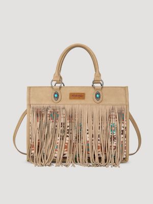 Suede Fringe Southwestern Tote