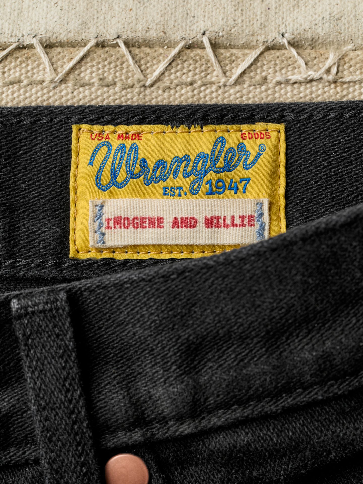 Мужские джинсы Wrangler x Imogene + Willie 13MWZ, цвет: Потёртый чёрный — фото 7