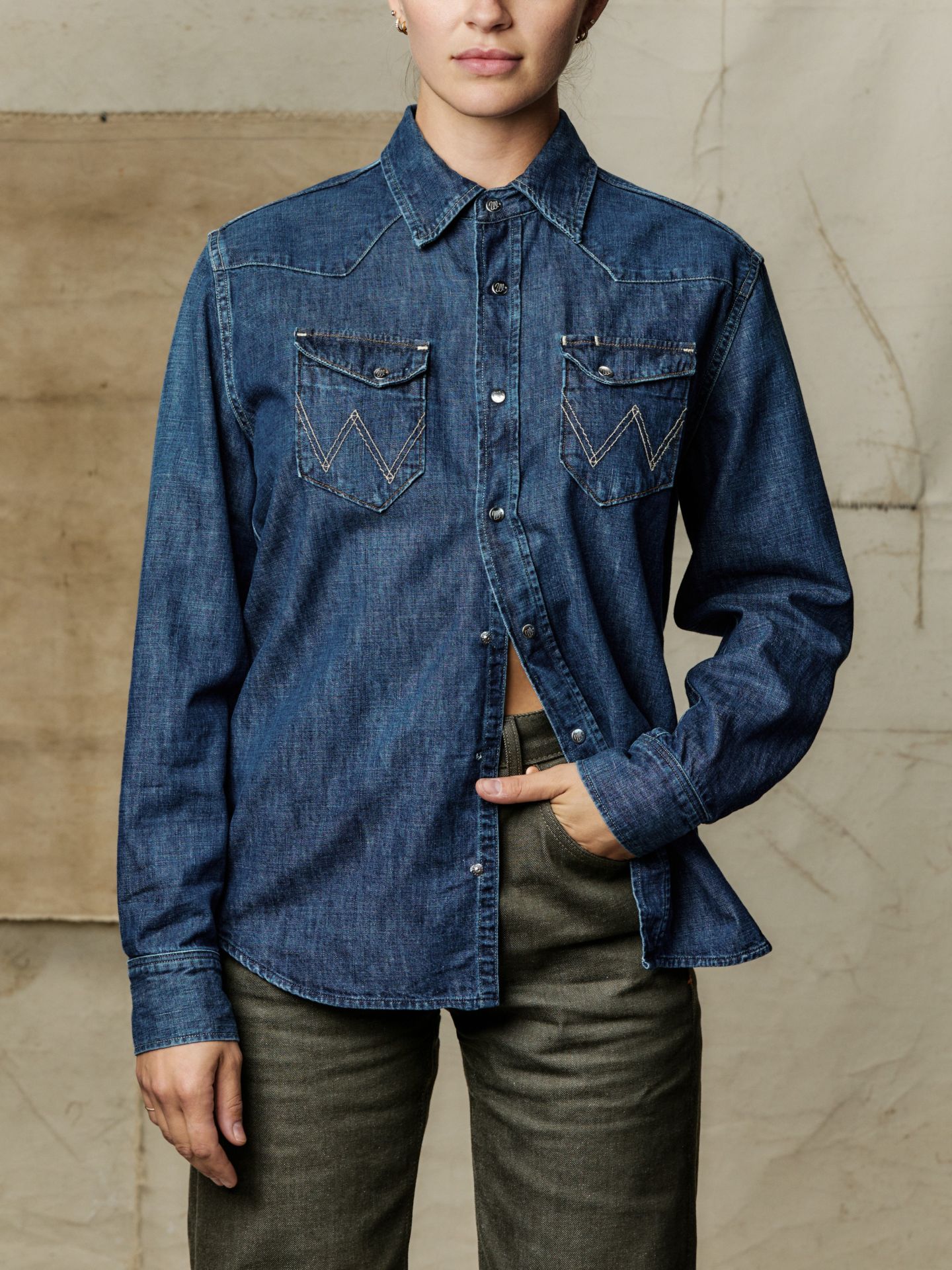 Wrangler x Imogene + Willie 27MW Men's Washed Western Snap, цвет: Потёртый — фото 2