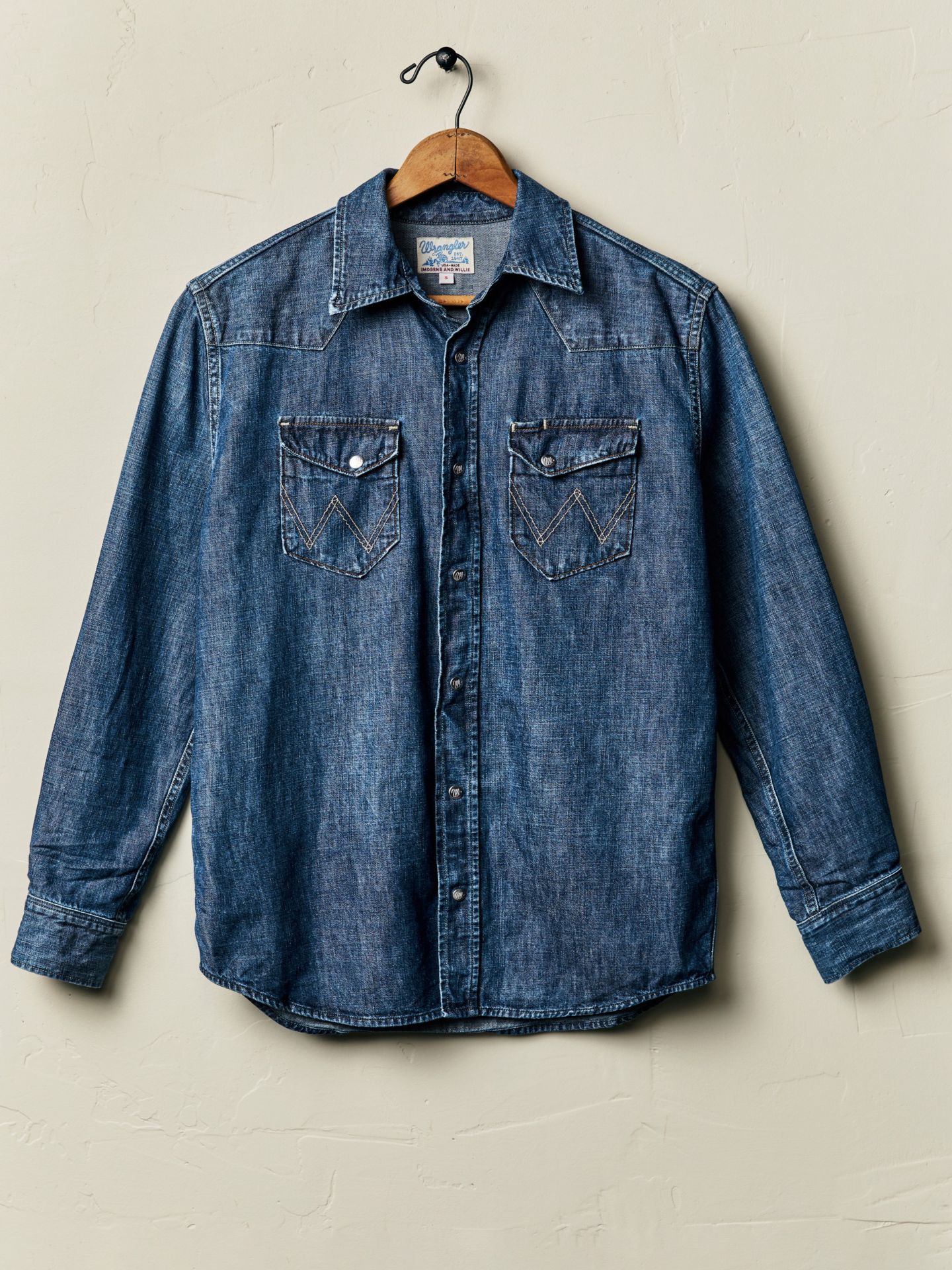 Wrangler x Imogene + Willie 27MW Men's Washed Western Snap, цвет: Потёртый — фото 3