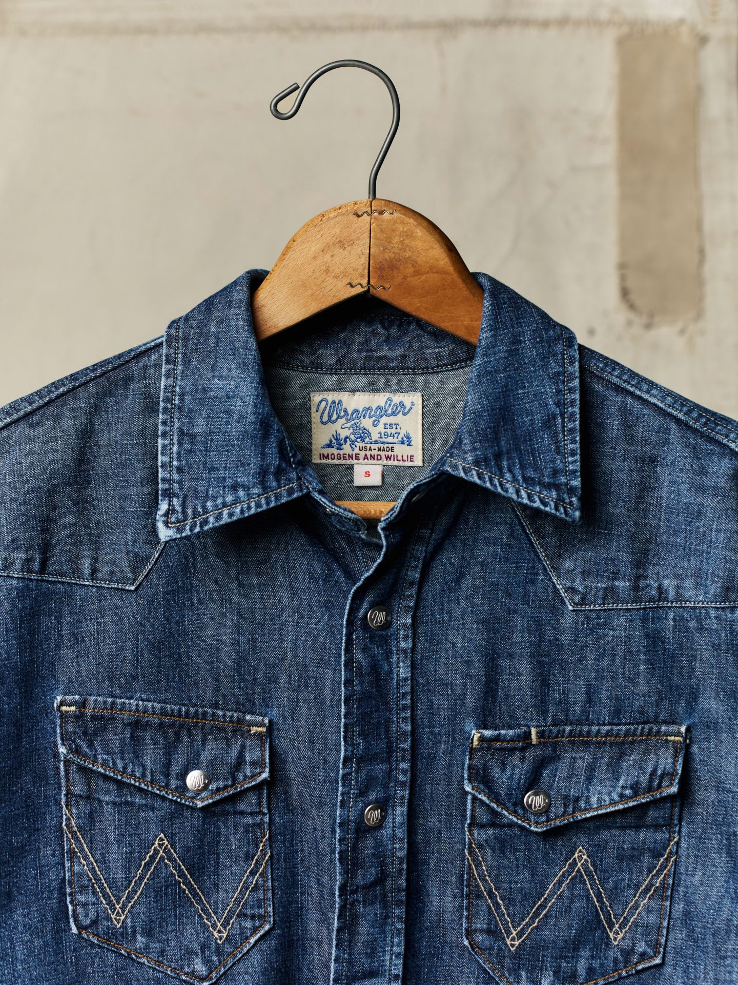 Wrangler x Imogene + Willie 27MW Men's Washed Western Snap, цвет: Потёртый — фото 7