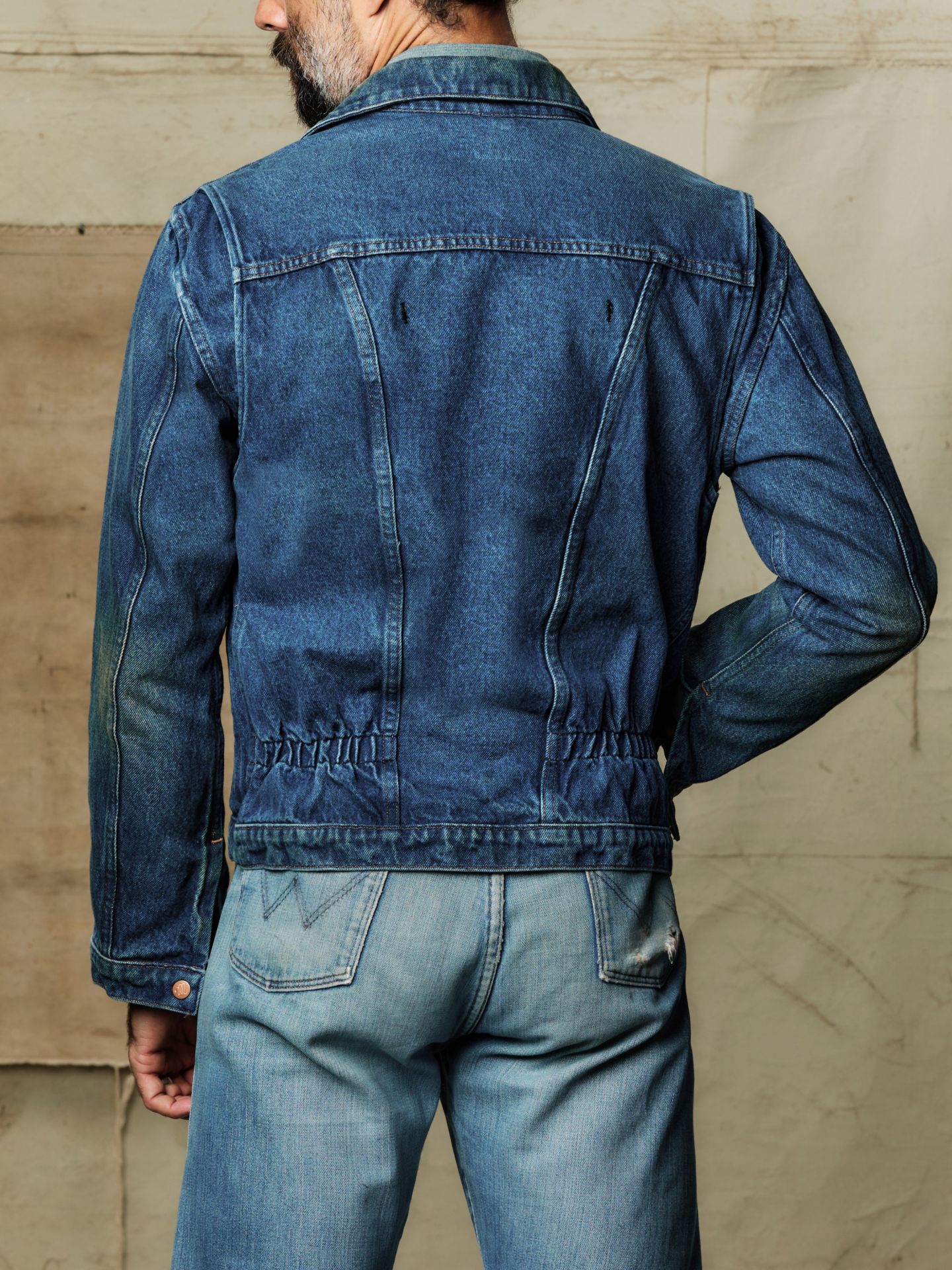 Мужская куртка Wrangler x Imogene + Willie 11MJZ Washed Denim, цвет: Потёртый — фото 4